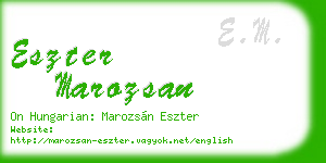 eszter marozsan business card